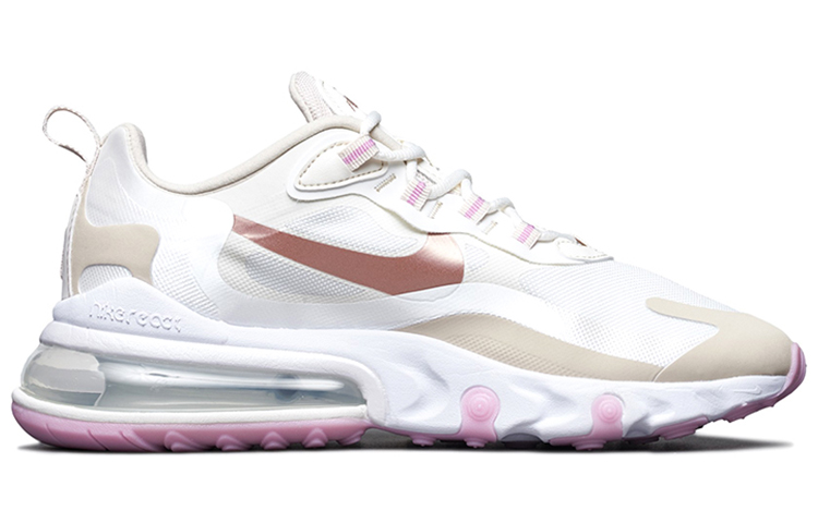 Женские кроссовки Nike Air Max 270 (бежево-розовые) — фото 2
