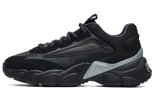 FILA Fashion Sneakers Low Top Running Shoes 'Black Grey'