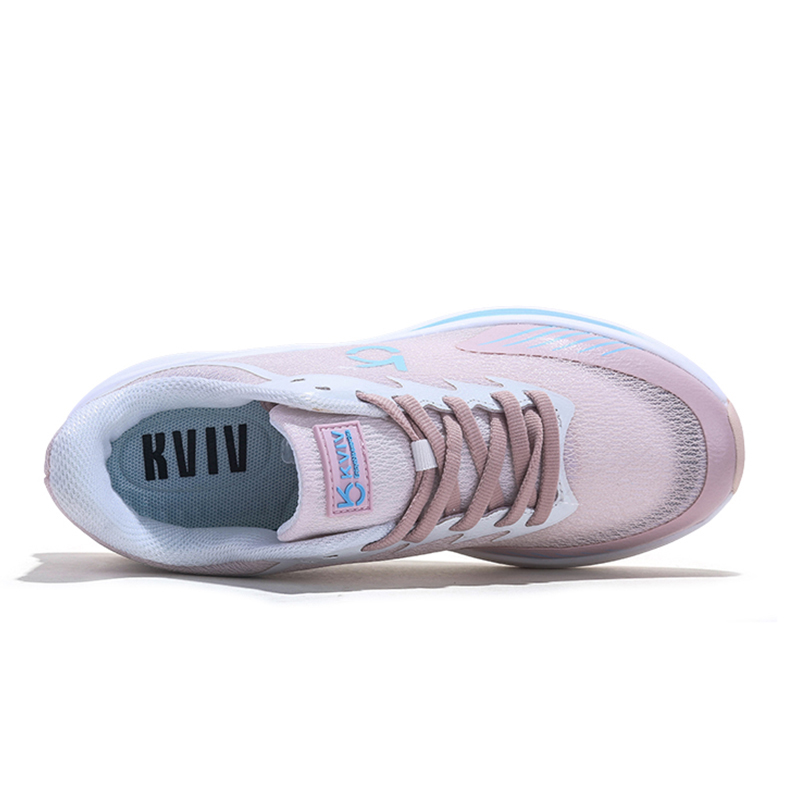 KVIV Slip Resistant Abrasion Resistant Low top Sprint Running Shoes Unisex Pink