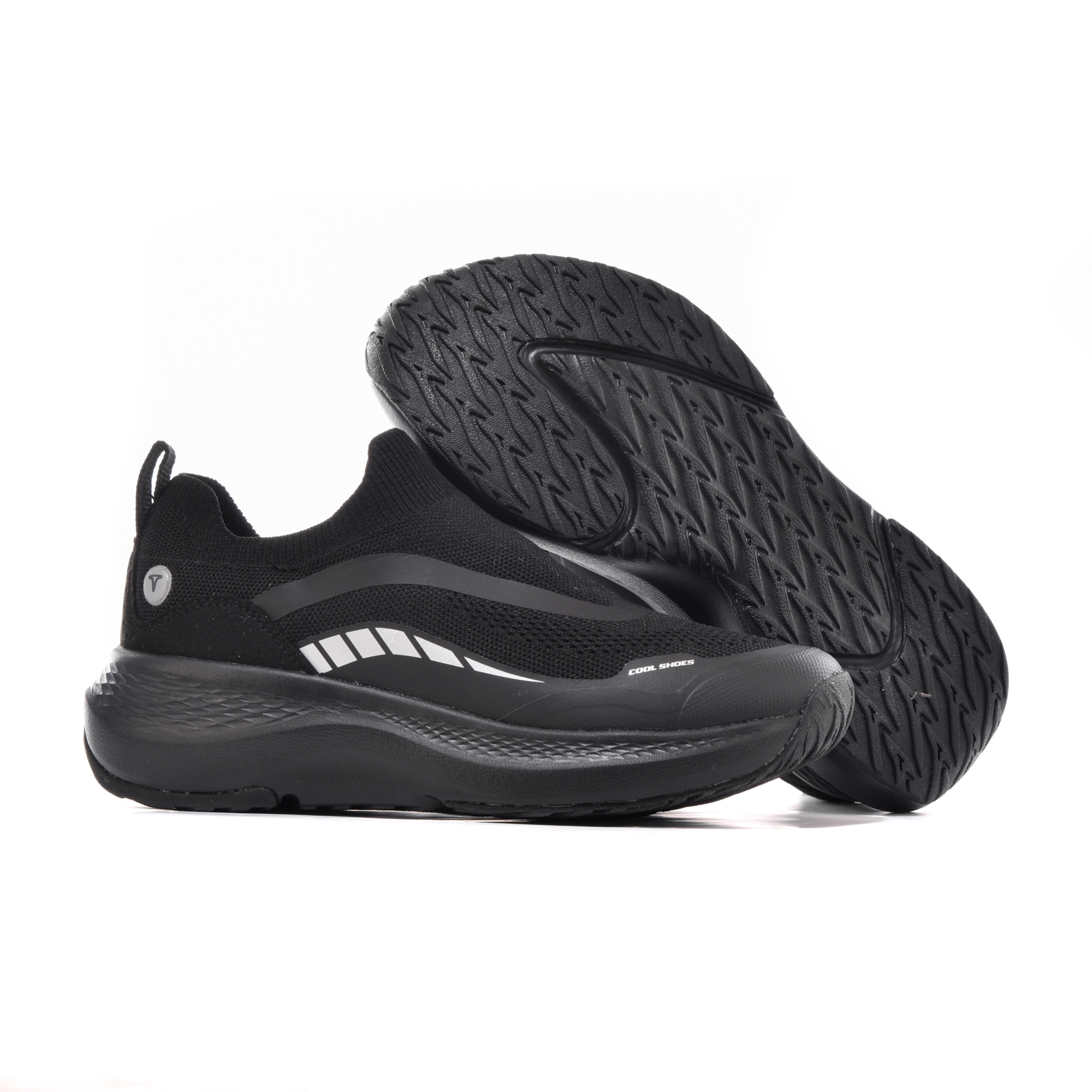 TREEPERI Cushioning Slip Resistant Breathable Lightweight Height Increasing Low top Running Shoes Unisex Black