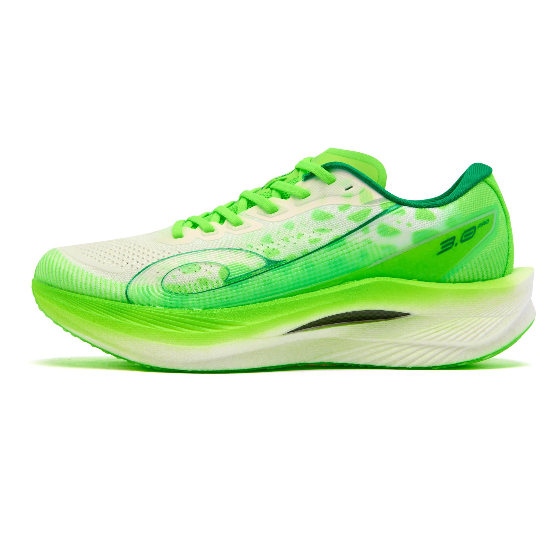 QIAODAN Strong Wind 3.0 PRO Running Shoes Men’s Low Top Jordan White/Bright Green