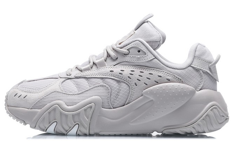 Li Ning Cat Paw Lite Cushioning Slip Resistant Abrasion Resistant Low top Running Shoes Women's Gray