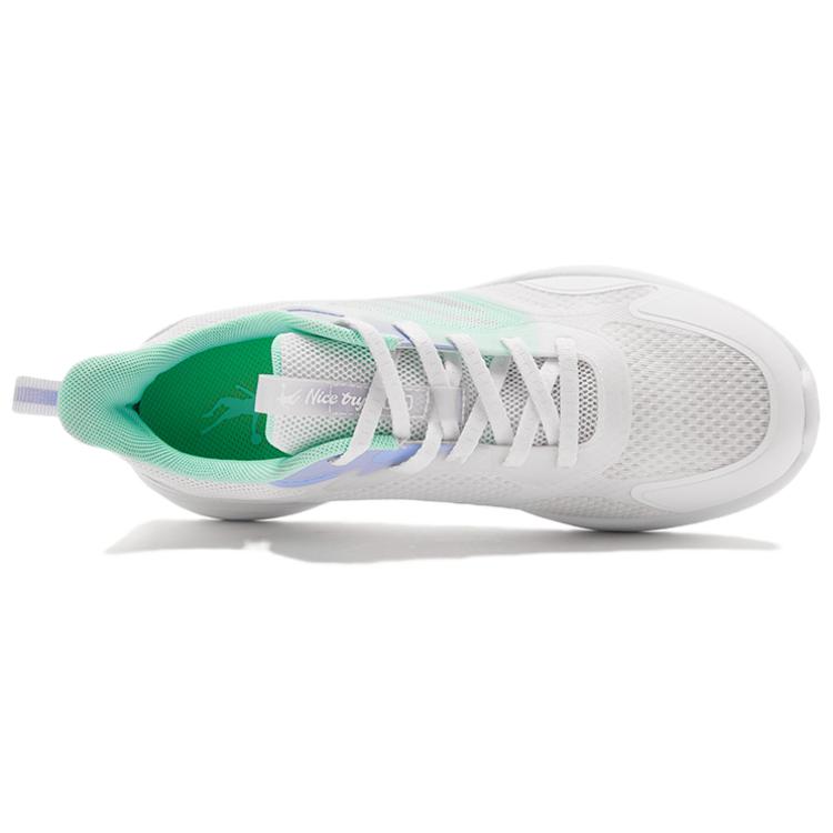 QIAODAN Slip Resistant And Breathable Slip Resistant And Breathable Low top Running Shoes Women’s White Purple