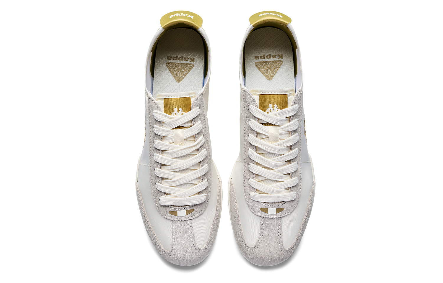 Kappa Slip Resistant Abrasion Resistant Slip Resistant Abrasion Resistant Low top Running Shoes Unisex White Gold