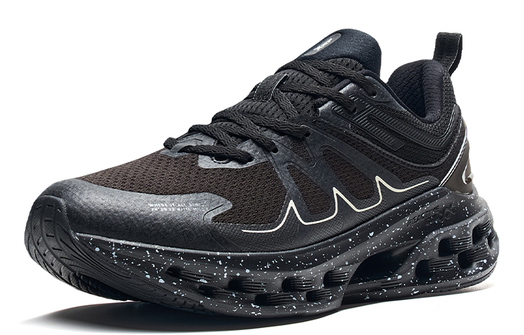 XTEP Cushioning Spin 10.0 Non slip Lightweight Low top Running Shoes Men’s Black White