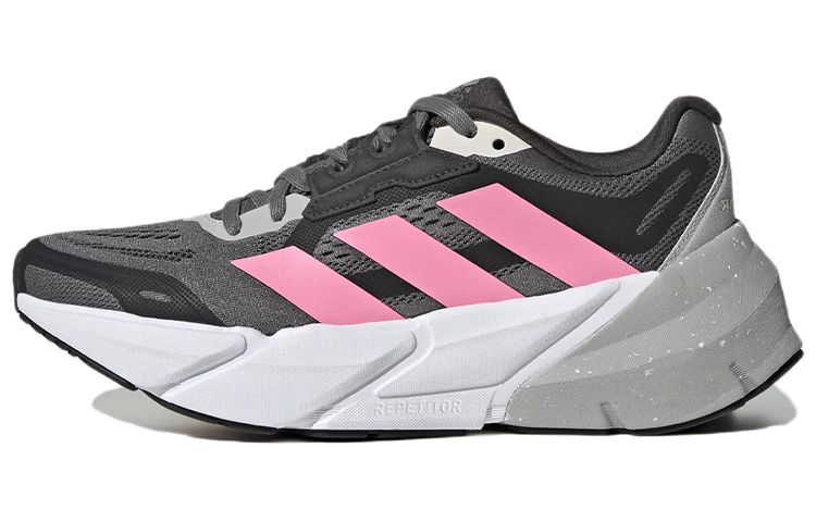 Adidas Adistar Comfortable Abrasion Resistant Low top Running Shoes Women's Gray Pink