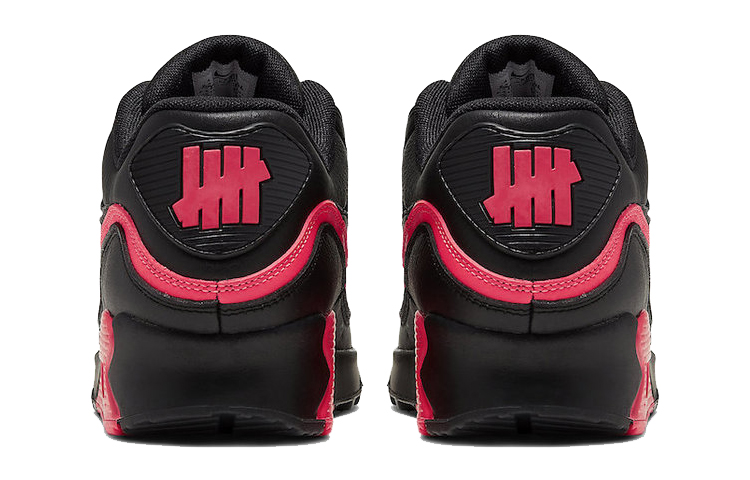 Кроссовки UNDEFEATED x Nike Air Max 90 (черно-красные) — Чёрныйкрасный — фото 4