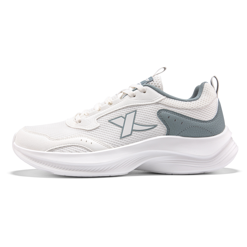 XTEP Breathable Cushioning Slip Resistant Low top Casual Running Shoes Men’s White Gray