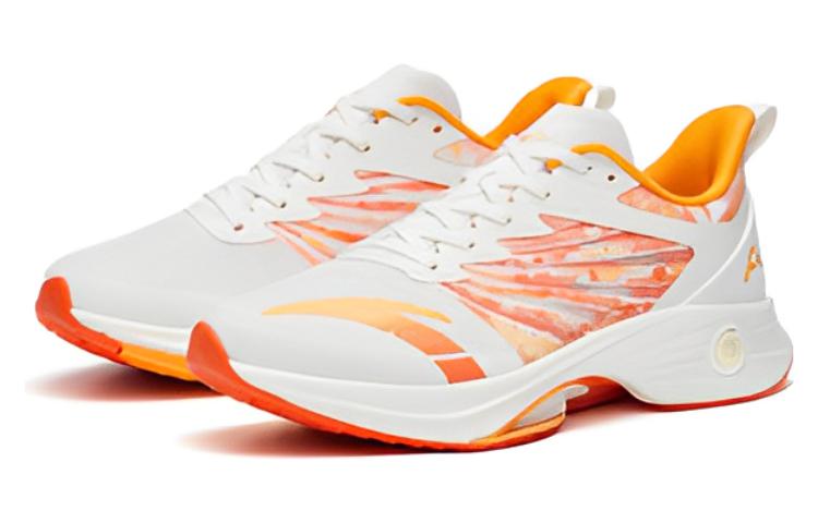 Anta MACH 3.0 Cushioning, Wear Resistant Low top Running Shoes Men’s White Orange