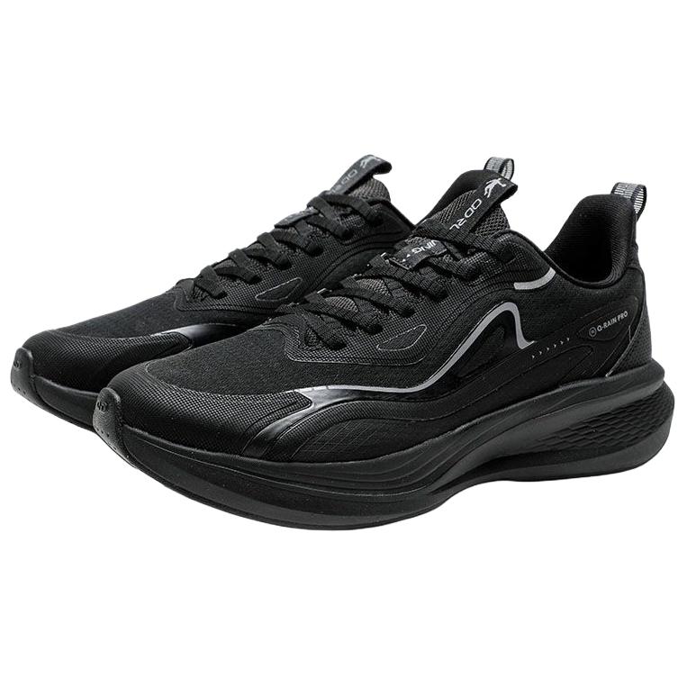 QIAODAN Comfortable And Trendy Slip Resistant Abrasion Resistant Low top Casual Running Shoes Men’s Black