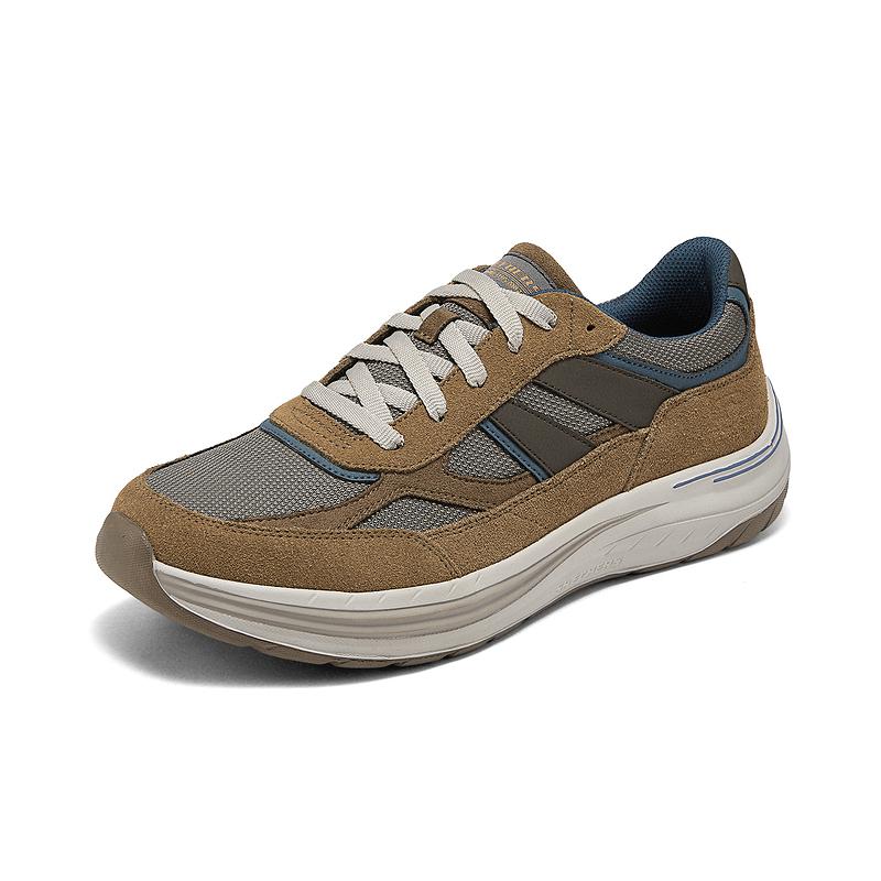 Skechers DECKLAN Abrasion Resistant Rebound Low top Running Shoes Men’s Brown