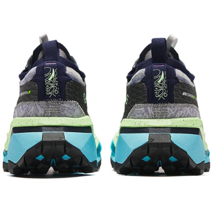 Anta Peregrine Falcon 2 Fabric Slip Resistant Abrasion Resistant Low top Running Shoes Men’s Black Green Blue