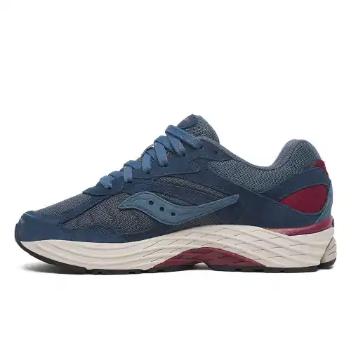 Saucony Pro Grid Omni 9 Breathable Support Lightweight Low top Casual Running Shoes Unisex Blue Red