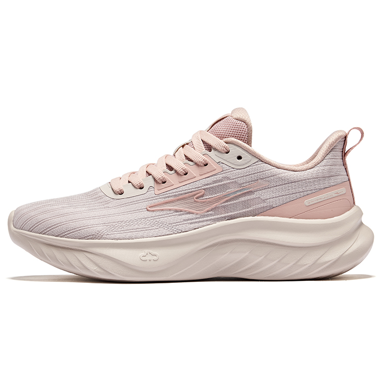 Erke Riding The Wind Cushioning Breathable Low top Running Shoes Women’s Painted Gray Clay Pink