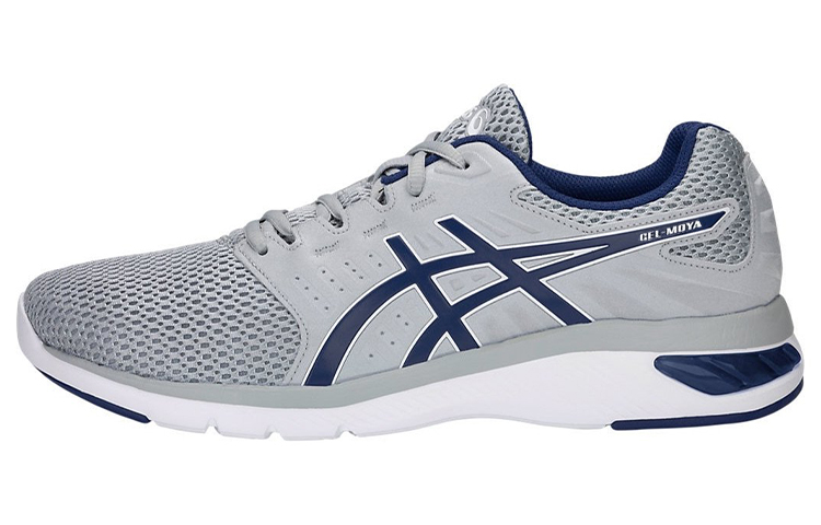 Asics Gel moya Abrasion Resistant Low top Running Shoes Men's Gray Blue