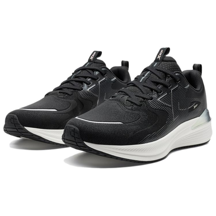 XTEP Slip Resistant Coverage Abrasion Resistant Low top Casual Running Shoes Women’s Black