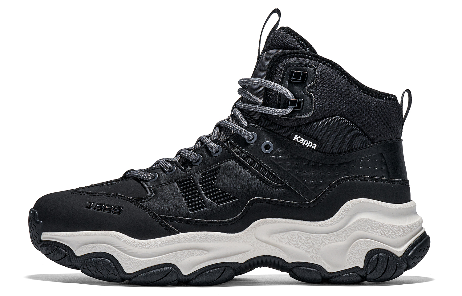 Kappa Slip Resistant High top Running Shoes Unisex Black