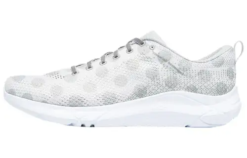 HOKA ONE ONE Abrasion Resistant Low top Running Shoes Men's White Gray