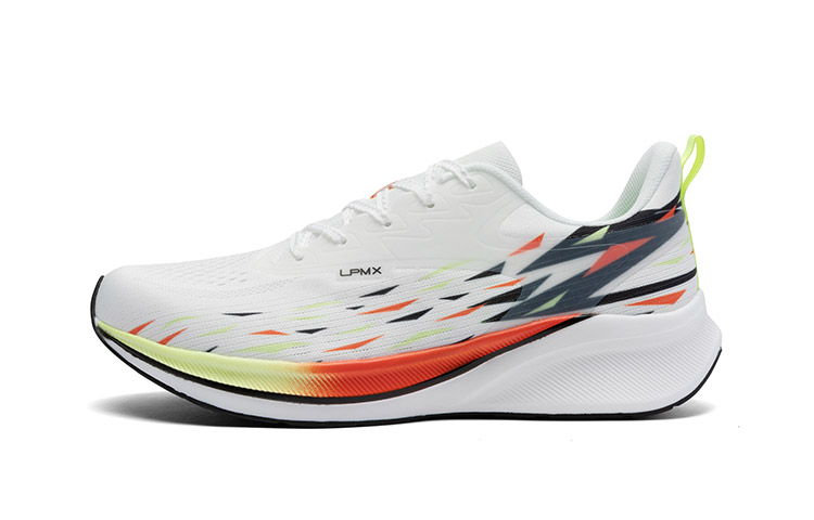 LPMX Abrasion Resistant Breathable Low top Running Shoes Men’s White Black Orange Red
