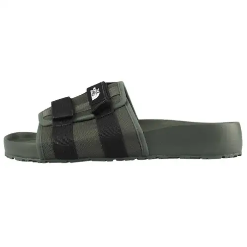 THE NORTH FACE WOVEN SLIDE EX Quiet Slip Resistant Slide Slippers Unisex Army Green