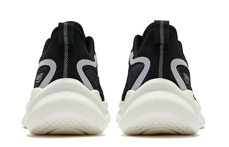 Erke Slip Resistant Abrasion Resistant Low top Running Shoes Women’s Jet Black Mineral Purple