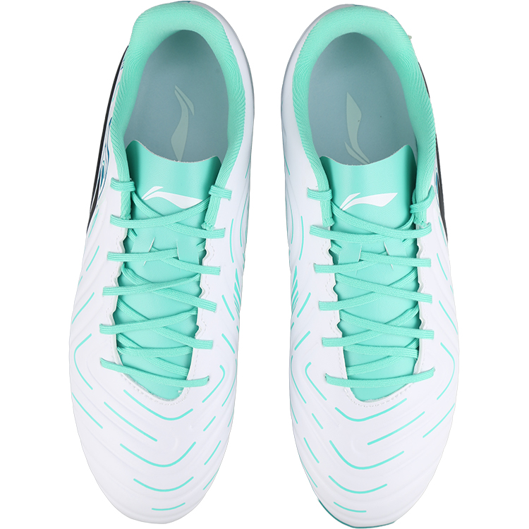 Li Ning Brocade Entry Level MG Multi Ground Slip Resistant Abrasion Resistant Soccer Shoes Men’s White Green
