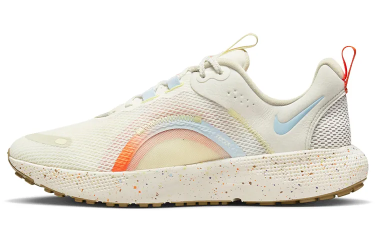 Nike React Escape Run 2 Textile, Leather Abrasion Resistant Low top Running Shoes Women's White Blue