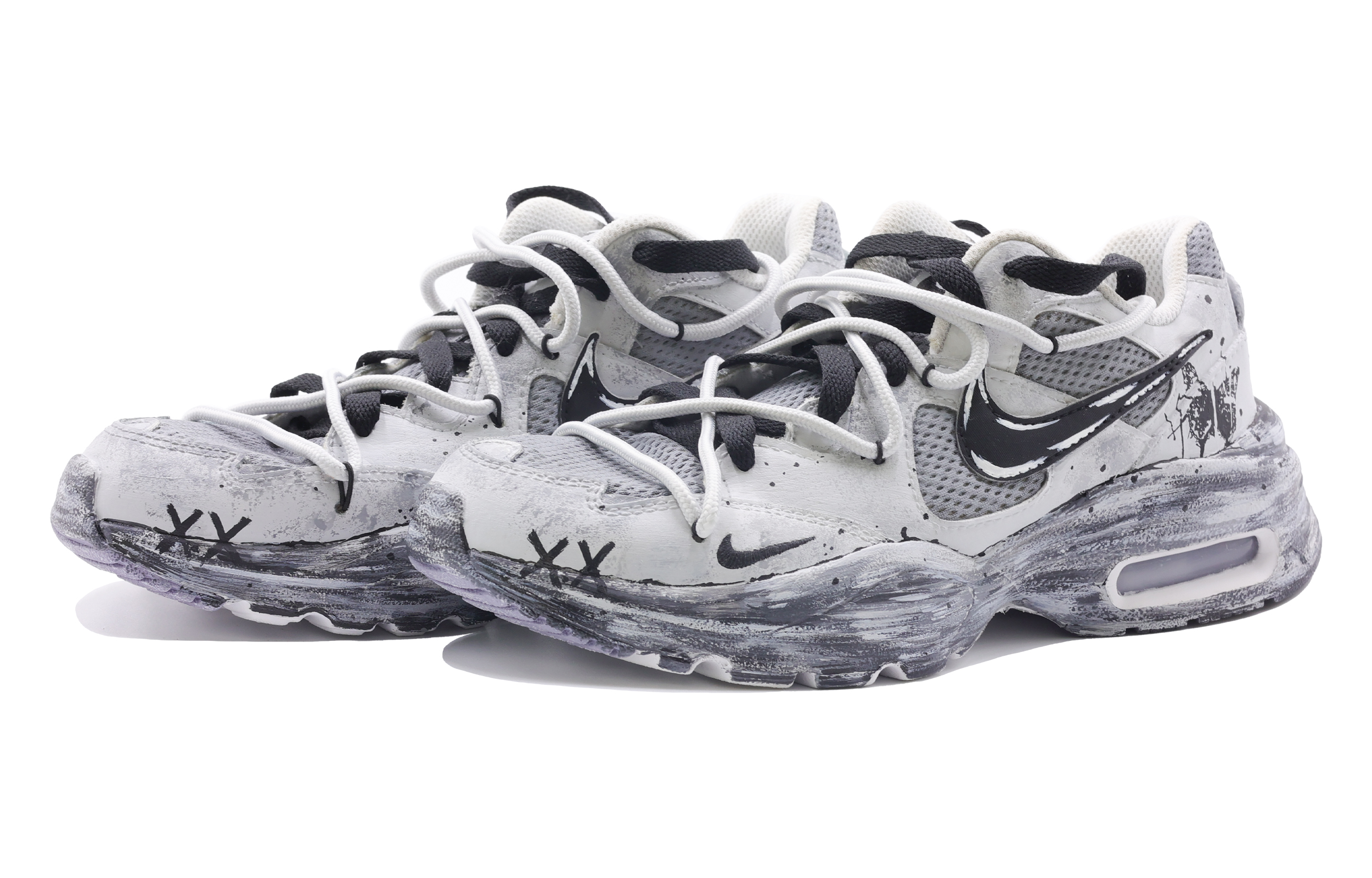 Nike Air Max Fusion Cushioning Abrasion Resistant Breathable Low top Running Shoes Women’s Gray