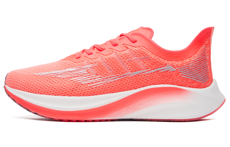 Erke Marathon Breathable And Lightweight Low top Running Shoes Men’s Neon Magenta True White