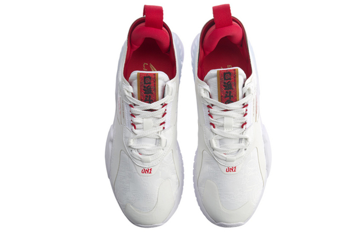 Li Ning 001 T2000 Abrasion Resistant Lightweight Wear resistant And Lightweight Low top Running Shoes Women’s White Red