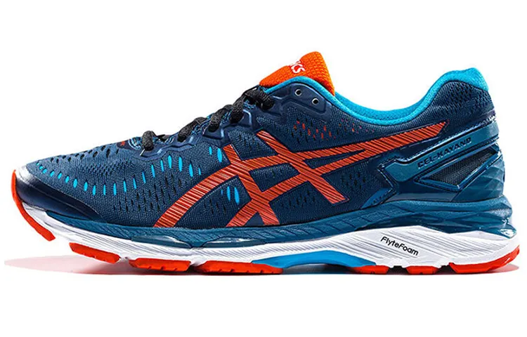 Asics Gel Kayano 23 Abrasion Resistant Low top Running Shoes Men's Blue Orange