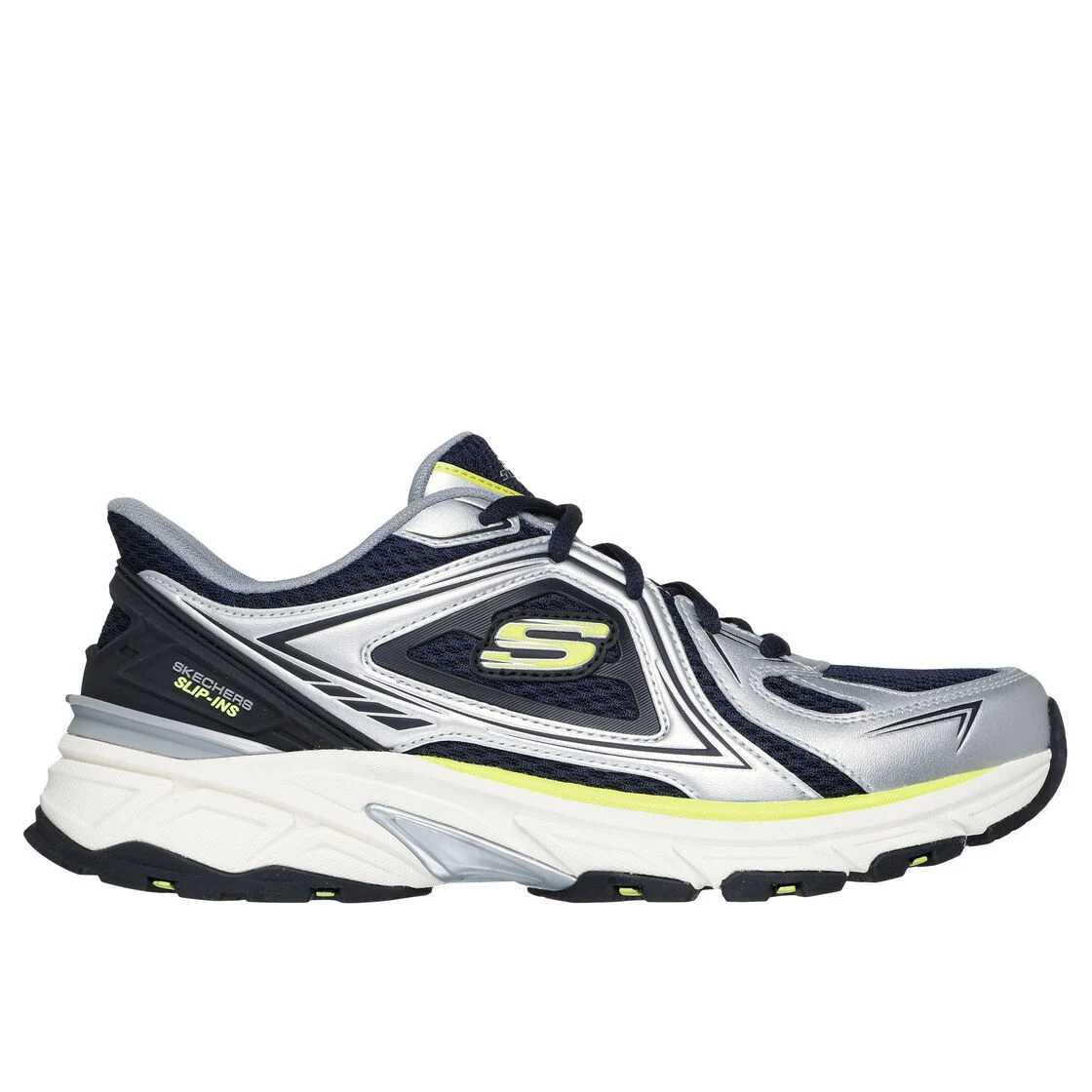 Skechers Breathable Lightweight Support Balance Cushioning Anti Rollover Low top Running Shoes Men’s Silver