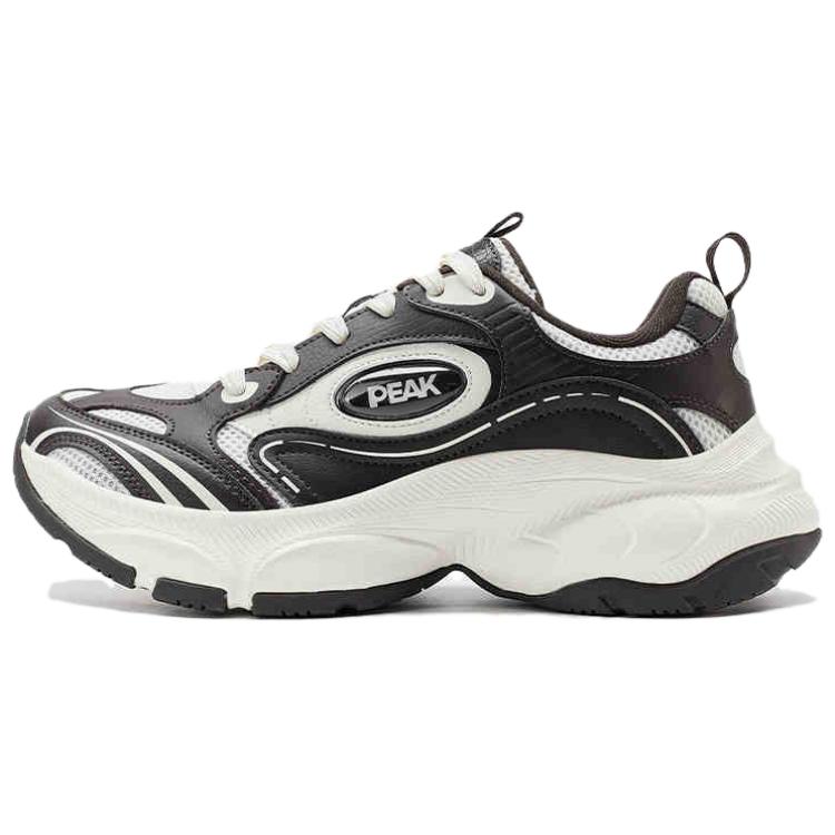 PEAK Cushioning Slip Resistant Rebound Low top Casual Running Shoes Unisex Black Coffee Brown