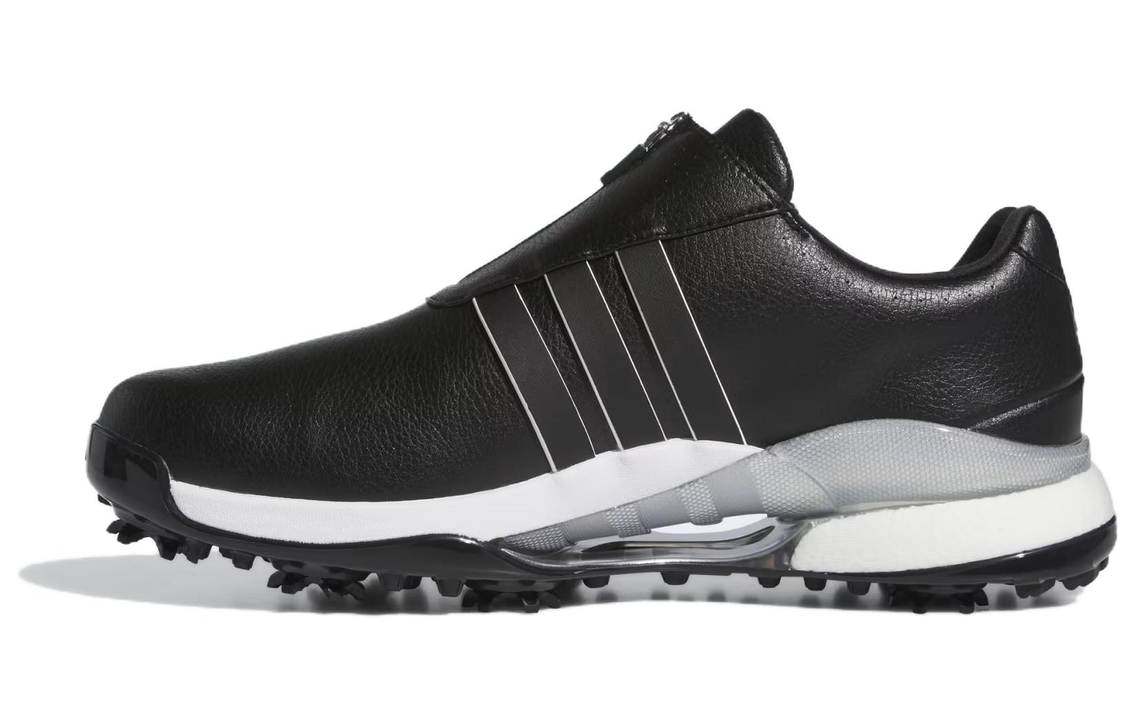 Adidas Tour360 24 Boa Boost Cushioning Abrasion Resistant Low top Golf Shoes Men's Black