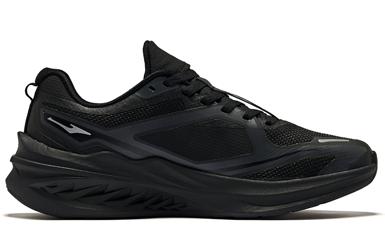 Erke Cushioning Abrasion Resistant Breathable Low top Running Shoes Men’s Jet Black Carbon Gray