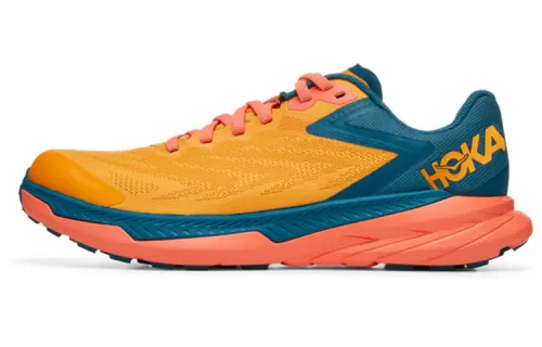 HOKA ONE ONE ZINAL Trail Running Low top Running Shoes Women's Yellow Blue