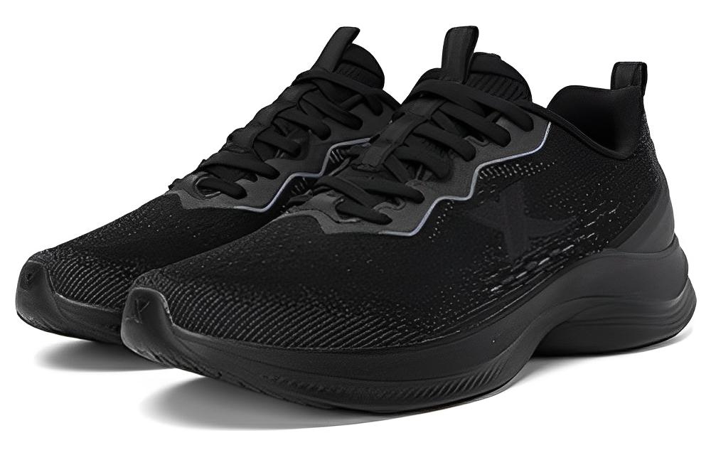 XTEP Cushioning Slip Resistant Abrasion Resistant Low top Running Shoes Men’s Black