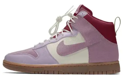 Nike Dunk High Cushioning Breathable Cushioning Breathable High top Running Shoes Women's Light Purple