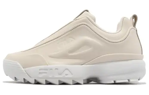 FILA Disruptor Abrasion Resistant Low top Running Shoes Women's Ecru