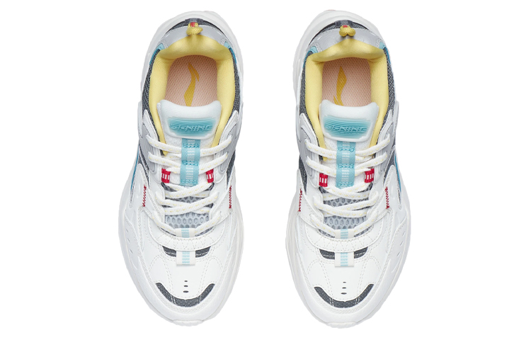Li Ning Spacetime Classic Cushioning Low top Running Shoes Women’s White Gray