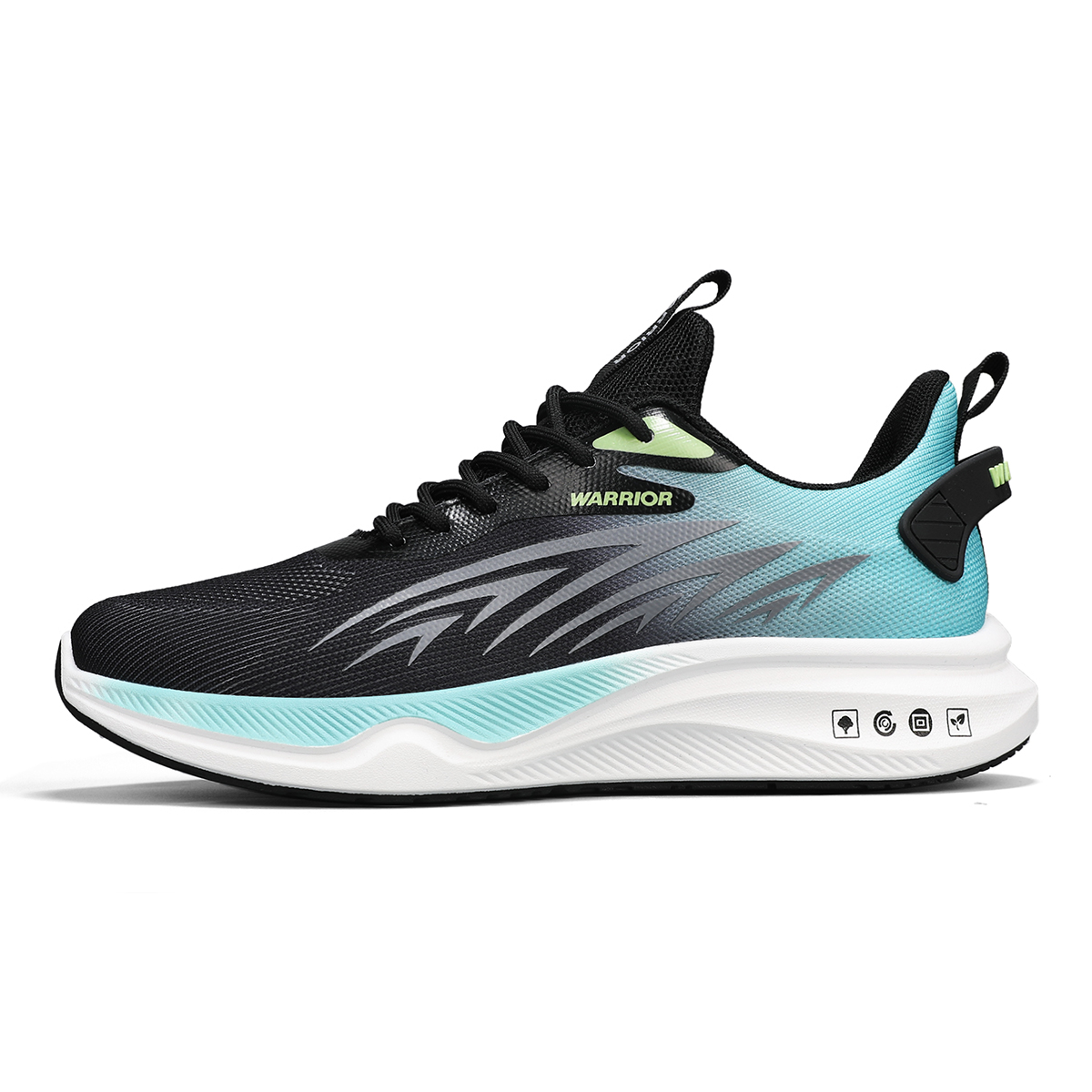 Warrior Abrasion Resistant, Breathable, Lightweight Low top Casual Running Shoes Men’s Black Moon