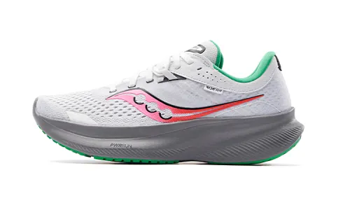 saucony Women's Ride 16 'White Pink Gravel'