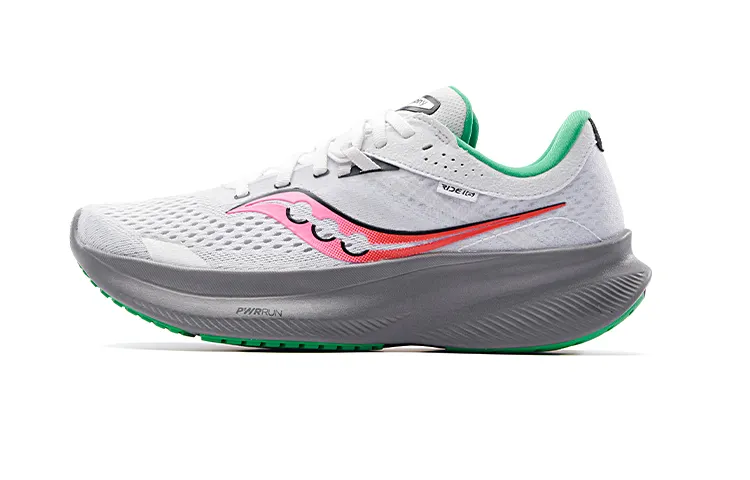 saucony Women's Ride 16 'White Pink Gravel'