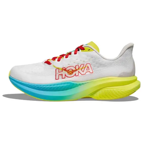 HOKA ONE ONE Ironman Mach 6 shock-absorbing, non-slip, wear-resistant lightweight running shoes for men, white