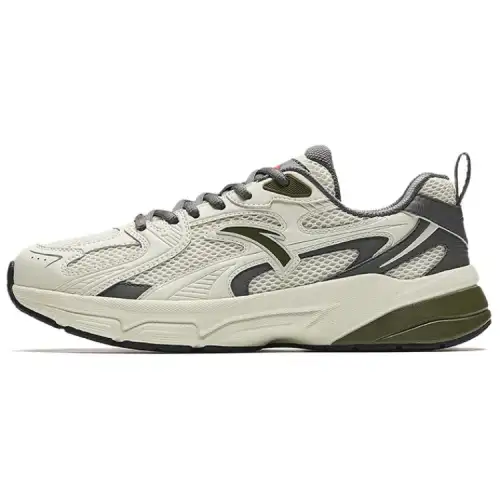 Anta Breathable Lightweight Low top Casual Shoes Men's Coarse Heather Gray Volcanic Ash