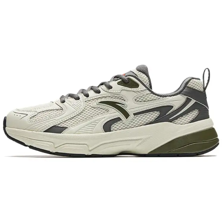 Anta Breathable Lightweight Low top Casual Shoes Men's Coarse Heather Gray Volcanic Ash