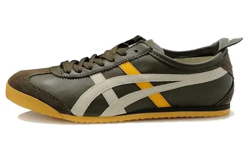 Onitsuka Tiger MEXICO 66 Cushioning Slip Resistant Abrasion Resistant Low top Casual Shoes Unisex Green Yellow Gray