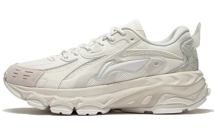 Li Ning Rebound Low top Running Shoes Men's Pearl White