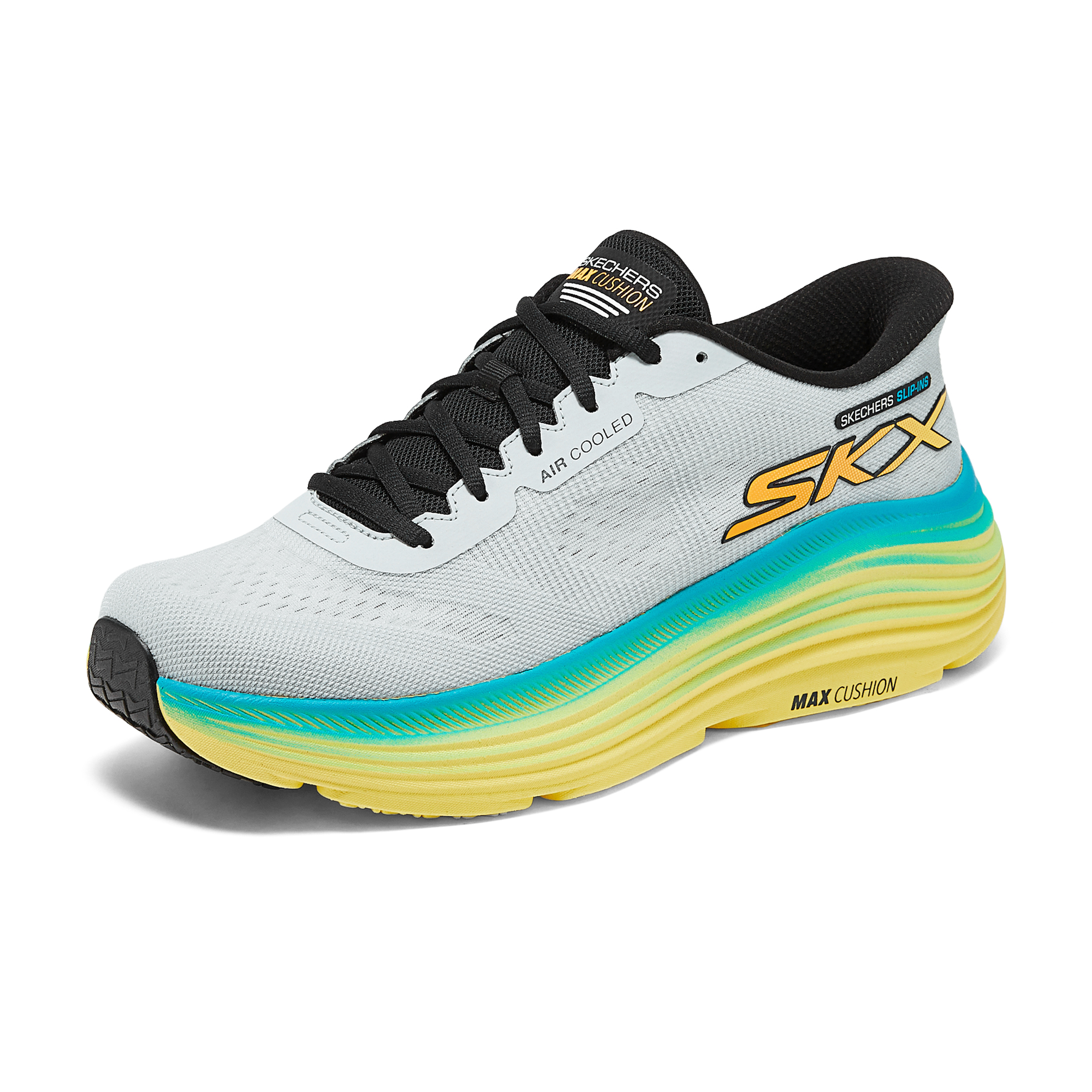 Skechers MEN’S GO Comfortable Mesh Cushioning Low top Running Shoes Men’s Gray Blue