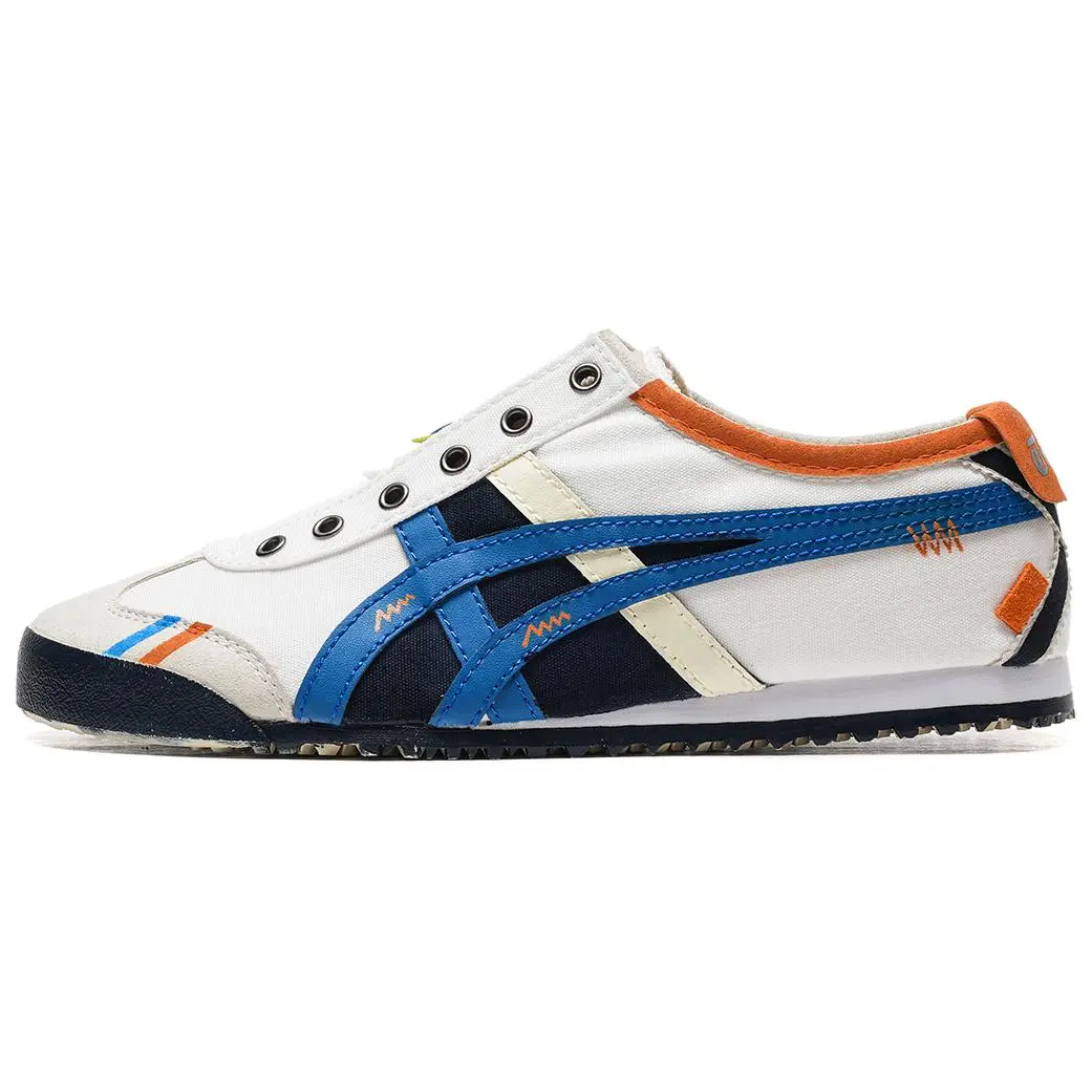 Onitsuka Tiger MEXICO 66 Abrasion Resistant Breathable Low top Casual Shoes Unisex Black White Blue
